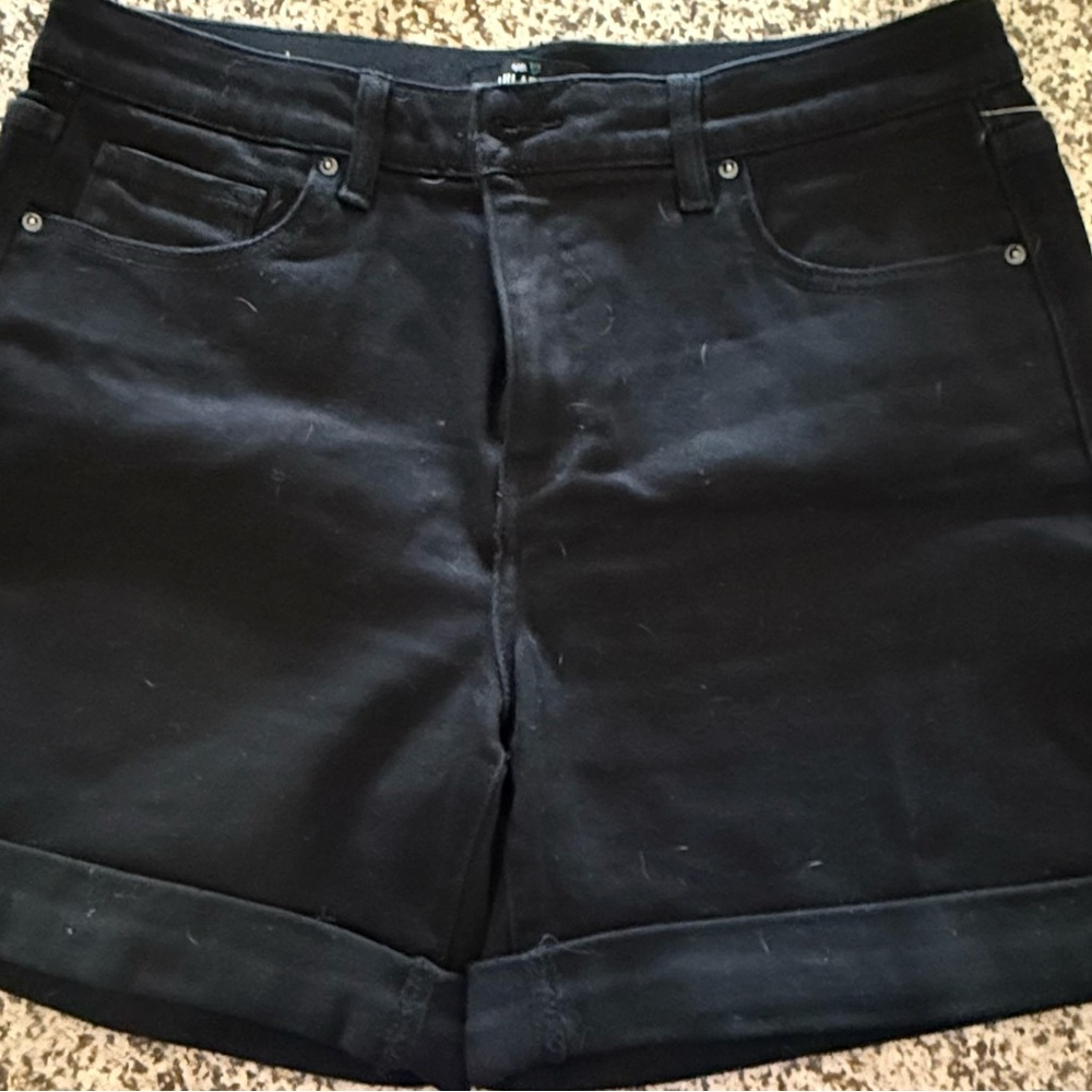 LuLaRoe Black Jean Shorts Cuffed Hem